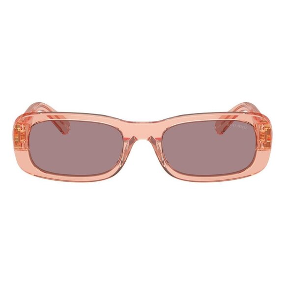 New MIU MIU Pink Rectangle SMU 08Z 13T-06I Sunglasses Women - Picture 2 of 6